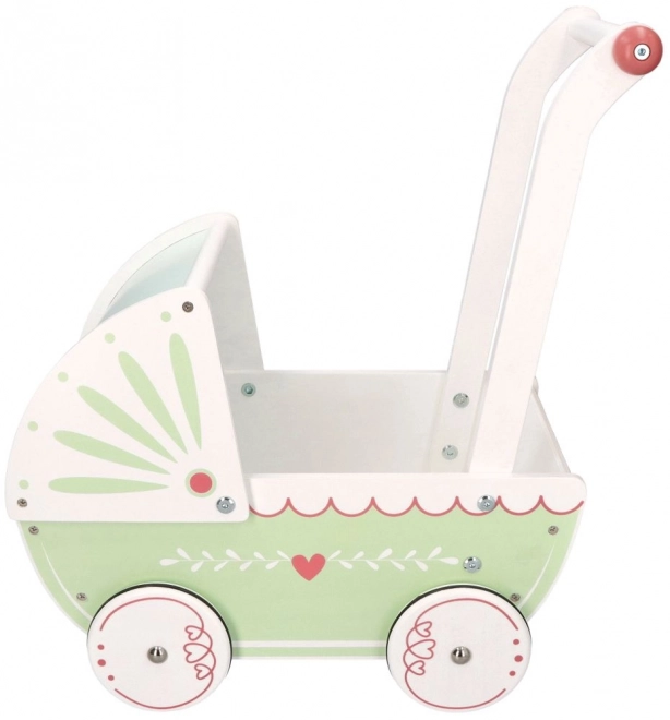 Poussette en bois pour poupées