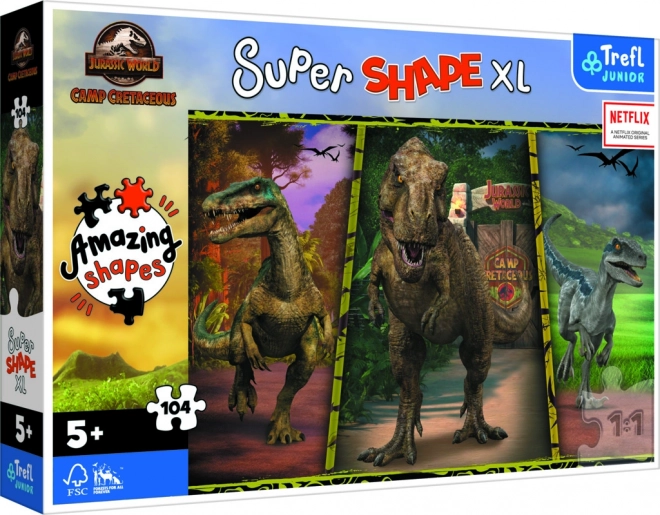 Puzzle Dinosaures Colorés XL Super 104 Pièces