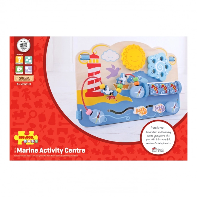 Bigjigs Baby Planche motrice en bois mer
