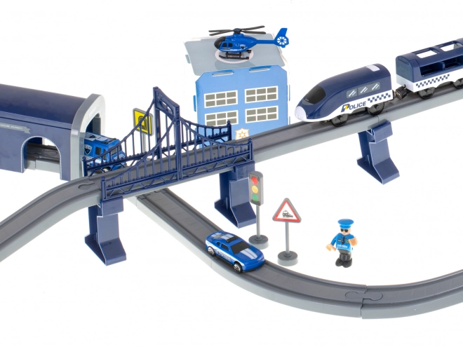 Circuit de train pour enfants - police