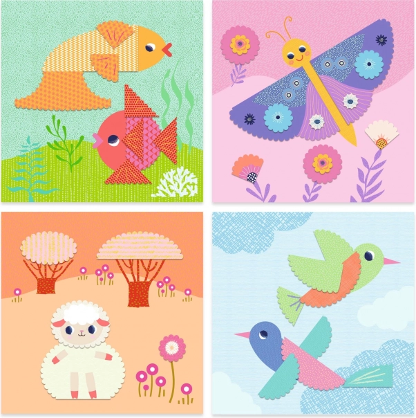 Djeco ensemble créatif Découpage d'animaux