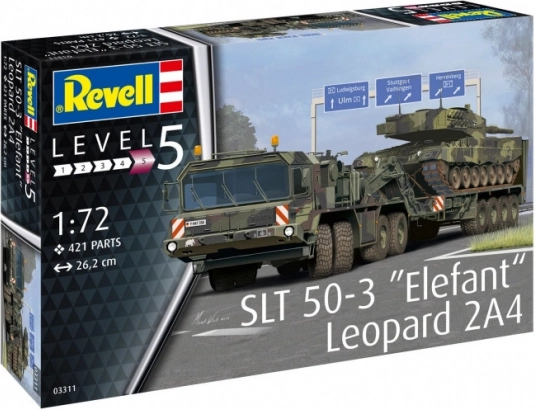 Maquette en plastique SLT 50-3 Elefant + Leopard 2A4