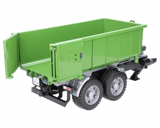 Bruder Voiture verte avec conteneur basculant échelle : 1:16