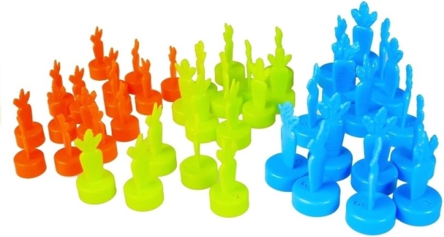 Ensemble coloré de composants de jeu