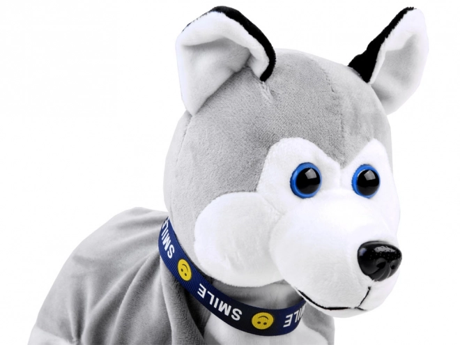 Chien Husky en peluche interactif