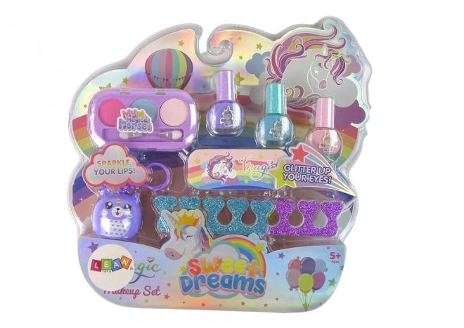 Ensemble de soins des ongles avec brillance et pendentif chat