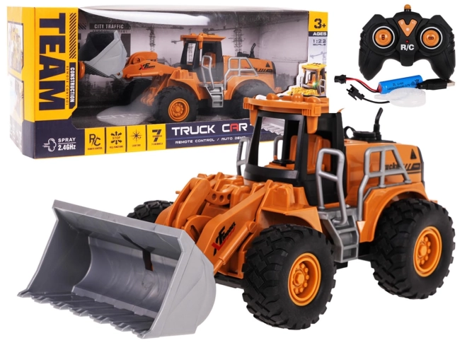 Bulldozer R/C avec fonction lumière et fumée