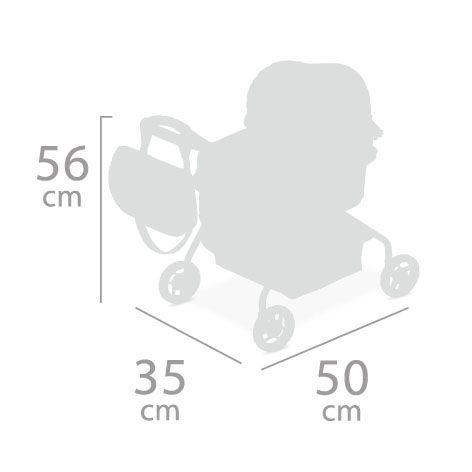 DeCuevas 86043 Mon premier landau pour poupées avec sac à dos DIDI 2021 - 56 cm
