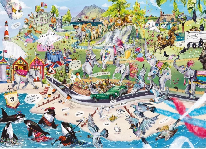 Gibsons Puzzle de troupeau amusant 1000 pièces
