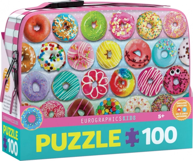 EUROGRAPHICS Puzzle dans une boîte à goûter Donuts 100 pièces