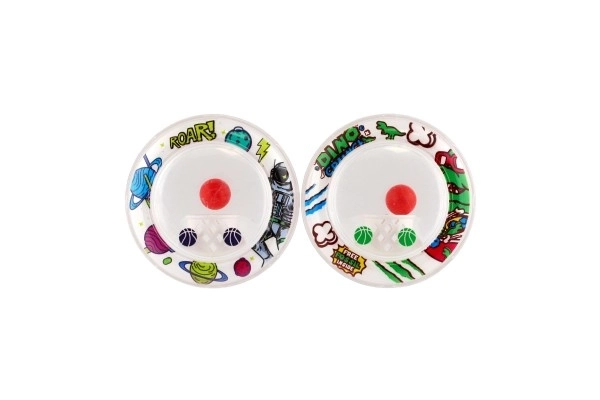 Jeu de casse-tête avec balle en plastique 8cm 4 couleurs sur carte 12x16cm