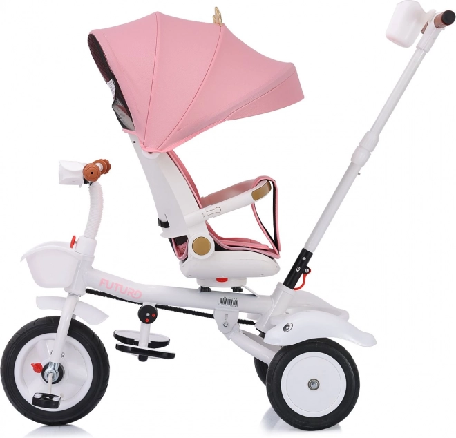 CHIPOLINO Tricycle avec toit Futuro 2 en 1 Princesse