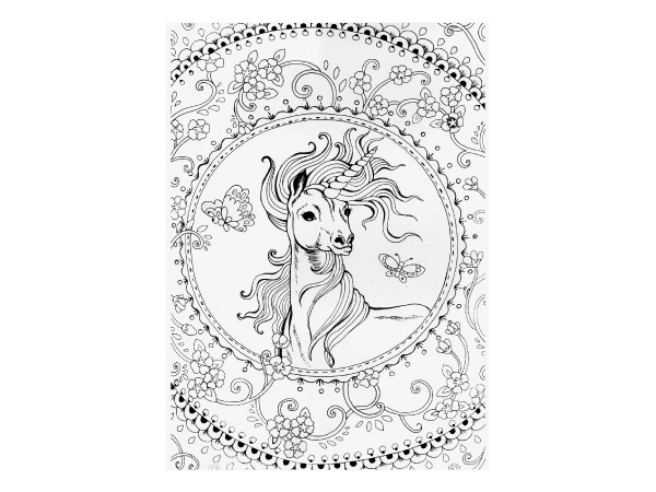 Coloriage antistress Licornes 21x29cm