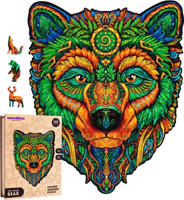 Puzzle en bois Ours sage