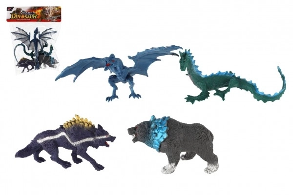 Ensemble de créatures fantastiques en plastique 4 pcs