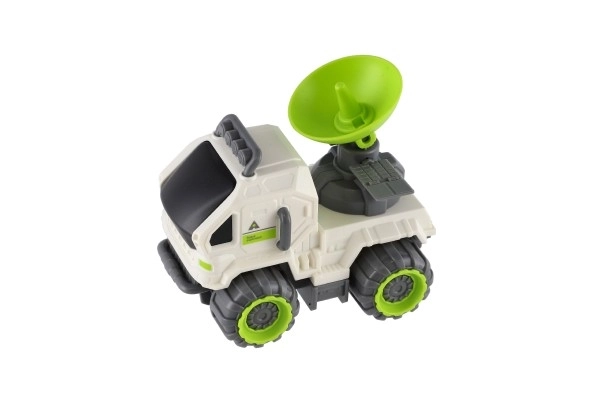 Voiture en plastique spatial 7x10cm avec volant d'inertie 3 types