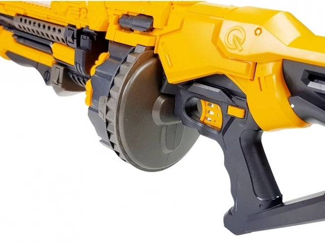 Pistolet en mousse électrique pour enfants avec chargeur rotatif - jaune
