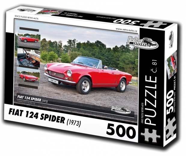 retro-auta puzzle fiat 124 spider (1973) – 500 pièces
