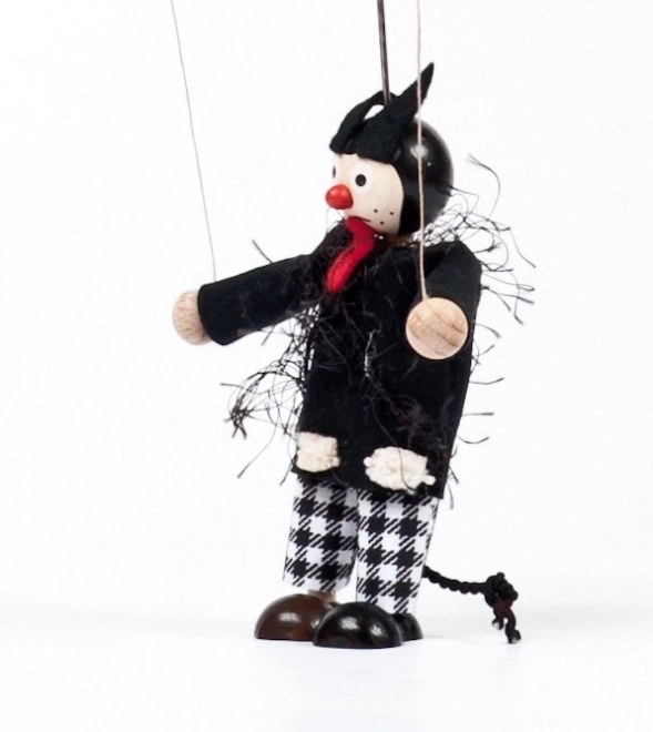 Marionnette en bois diable Bruno