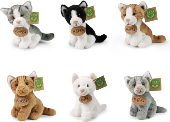 Chat en peluche assis 14 cm ECO-FRIENDLY