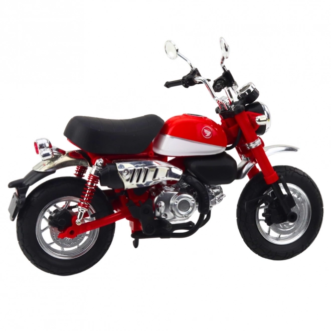 Moto rétro en métal rouge 1:12