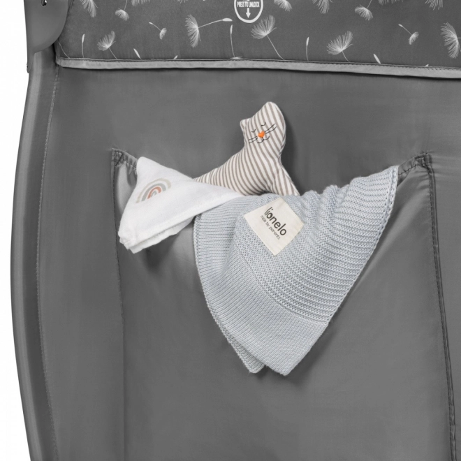 Lit de voyage pour enfants Lionelo Stefi Plus gris blanc