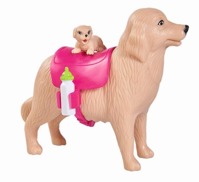 Poupée Evička avec chien et chiots