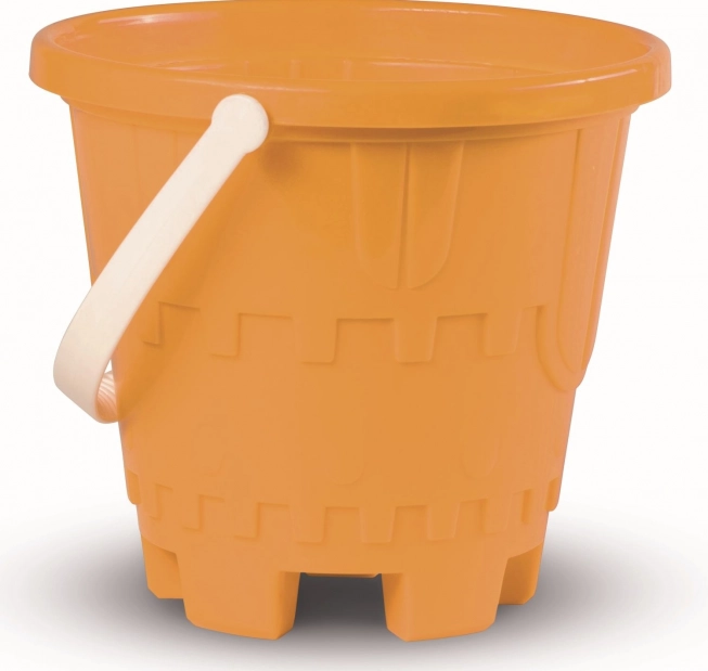 androni seau à sable château 17 cm orange
