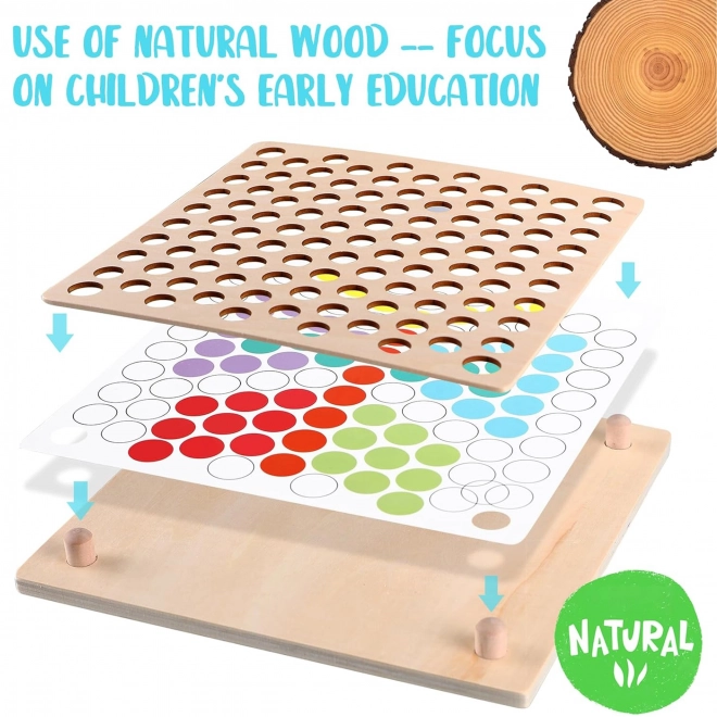 Boules colorées mosaïque Montessori Woopie