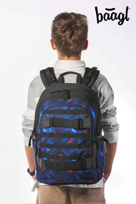 Sac à dos scolaire Skate Indigo
