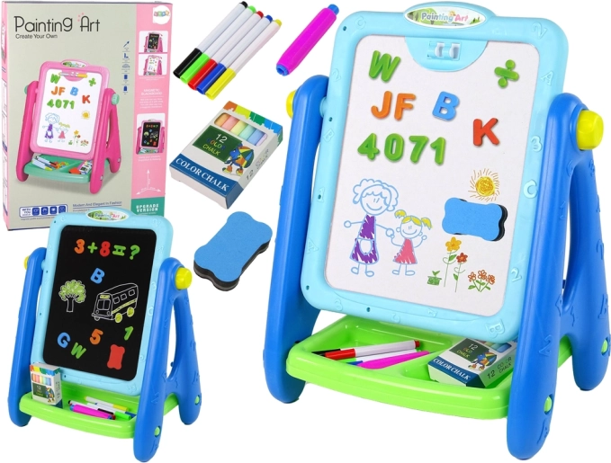 Table éducative 2 en 1 Stylos craie bleus