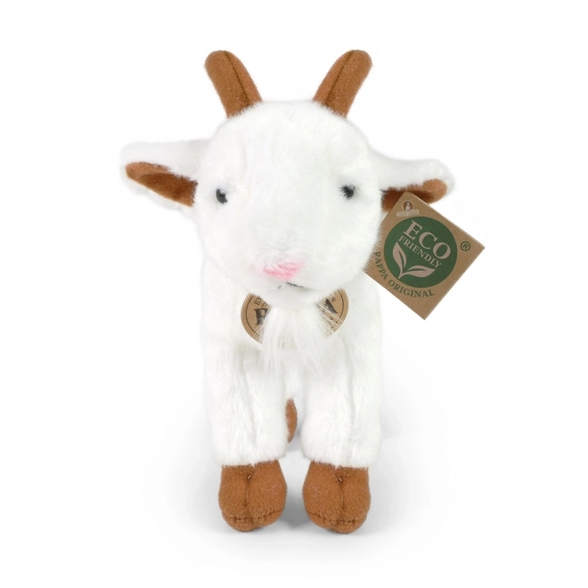 Chèvre en peluche debout 20 cm ÉCOLOGIQUE