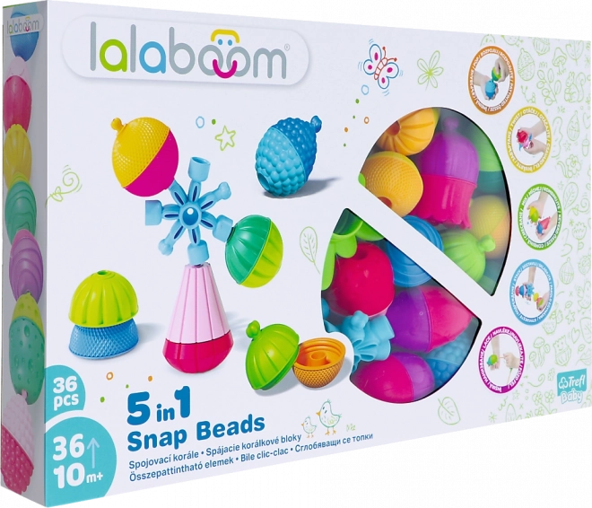 Jeu de construction Lalaboom 5 en 1 Ensemble de perles de connexion grande boîte de 36 pièces