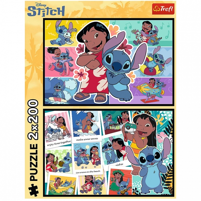 Puzzle 2x200 Vie Joyeuse de Stitch - Disney Lilo et Stitch