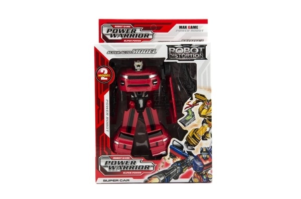 Transformateur auto/robot plastique 18cm en boîte 19x22x6cm - 1 pièce
