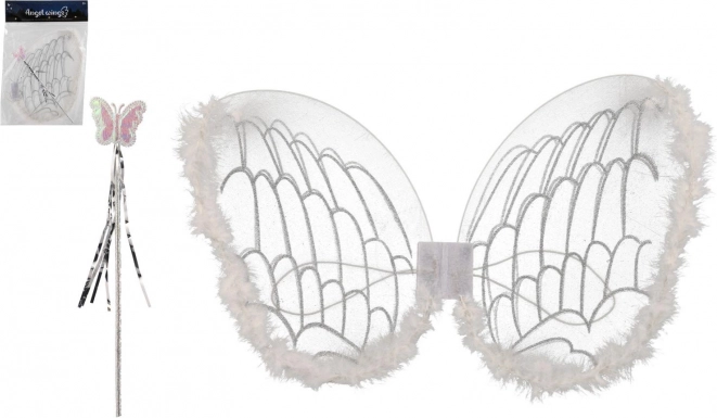 ailes d’ange avec baguette magique pour enfants