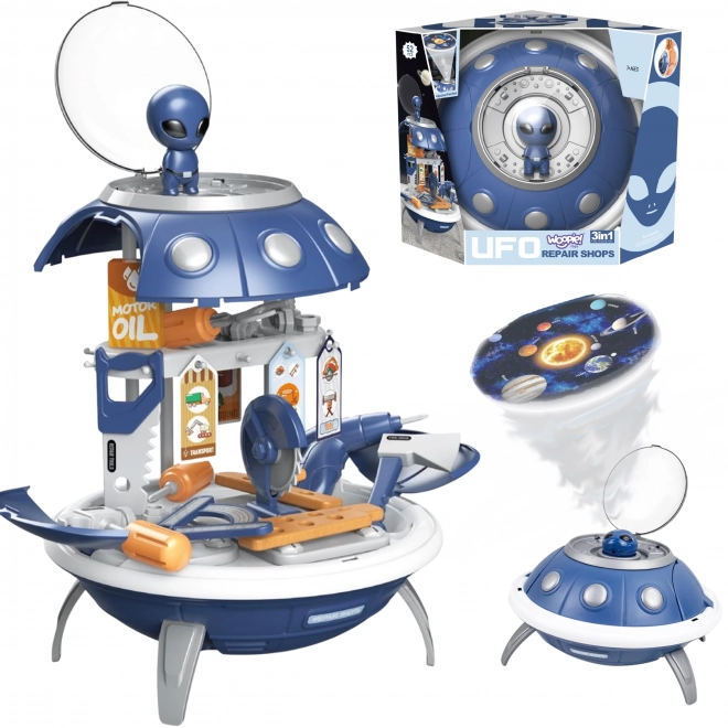 Set cosmique pour enfants : projecteur, sac à dos et atelier OVNI