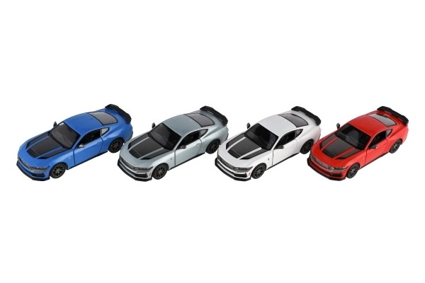 Voiture Kinsmart 2024 Ford Mustang Dark Horse 1:38 métal/plastique 12,5cm 4 couleurs à remontoir 12pcs en boîte