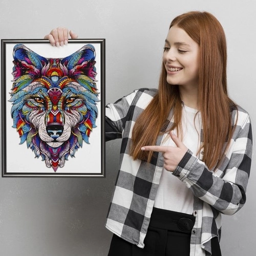 Puzzle en bois krüzzel Loup