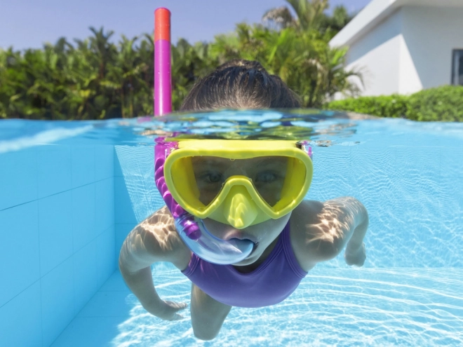 Masque de plongée Bestway avec tuba pour enfants 3+ – Jaune