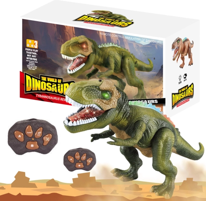 Dinosaure T-Rex télécommandé avec lumières et sons
