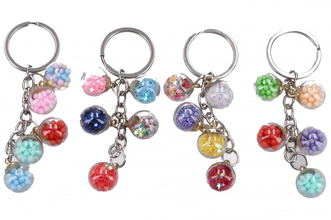 Porte-clés boule en verre