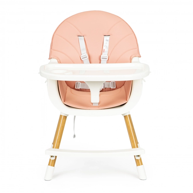 Ecotoys Chaise Haute 2 en 1 Rose