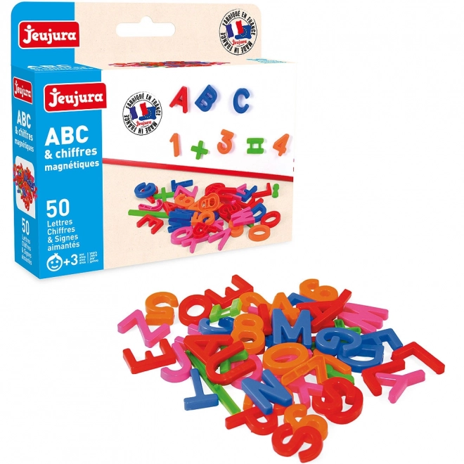 Jeujura Lettres magnétiques colorées 50 pcs