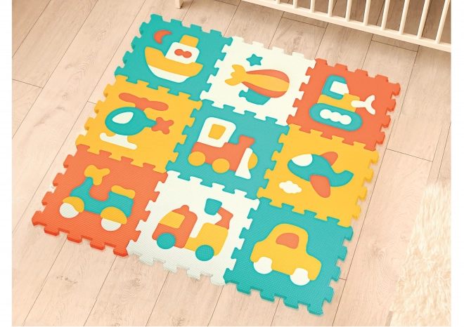 Puzzle en mousse avec moyens de transport