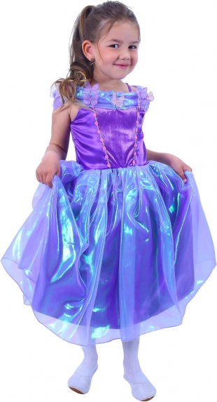 Déguisement enfant princesse violet avec papillons