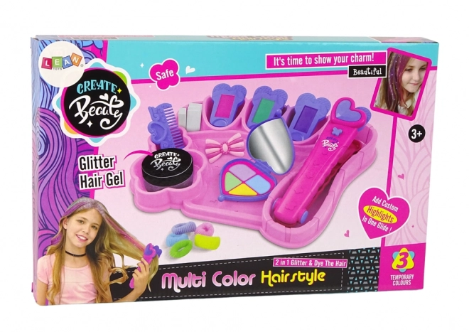 Ensemble de Coloration des Cheveux avec Craies Colorées et Accessoires