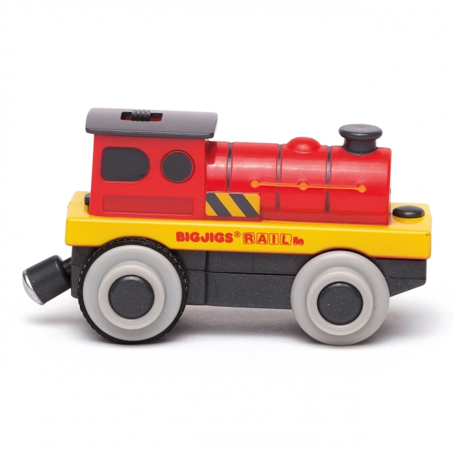 Bigjigs Rail Locomotive Électrique Rouge Puissante