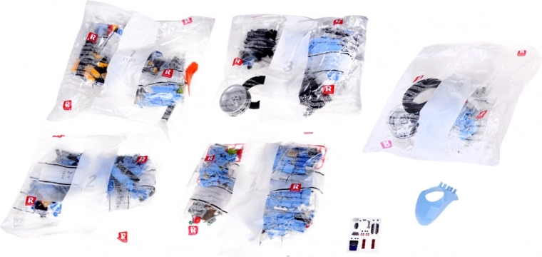 Construction claire avec sachets numérotés