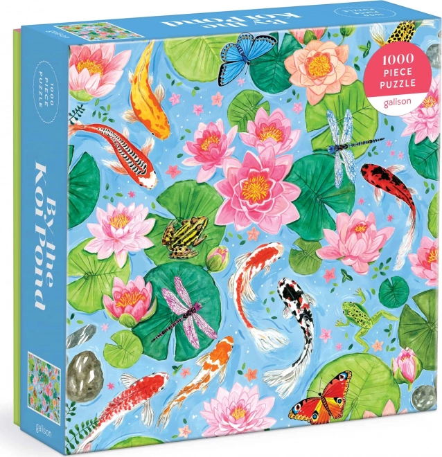 Galison Puzzle Étang avec Carpes Koi 1000 pièces